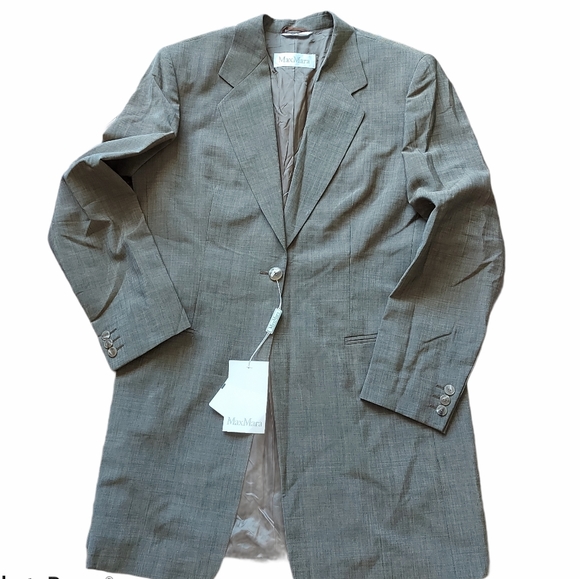 MaxMara wool mohair long blazer - Picture 1 of 12